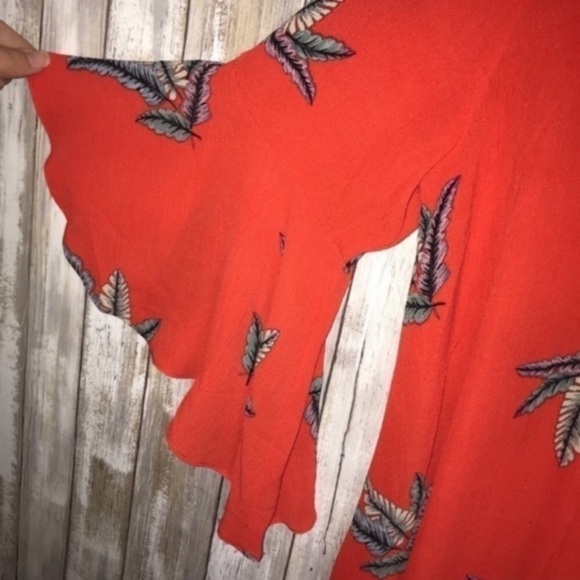 Jodiff Orange Bell Sleeve Dress - Picture 3 of 6